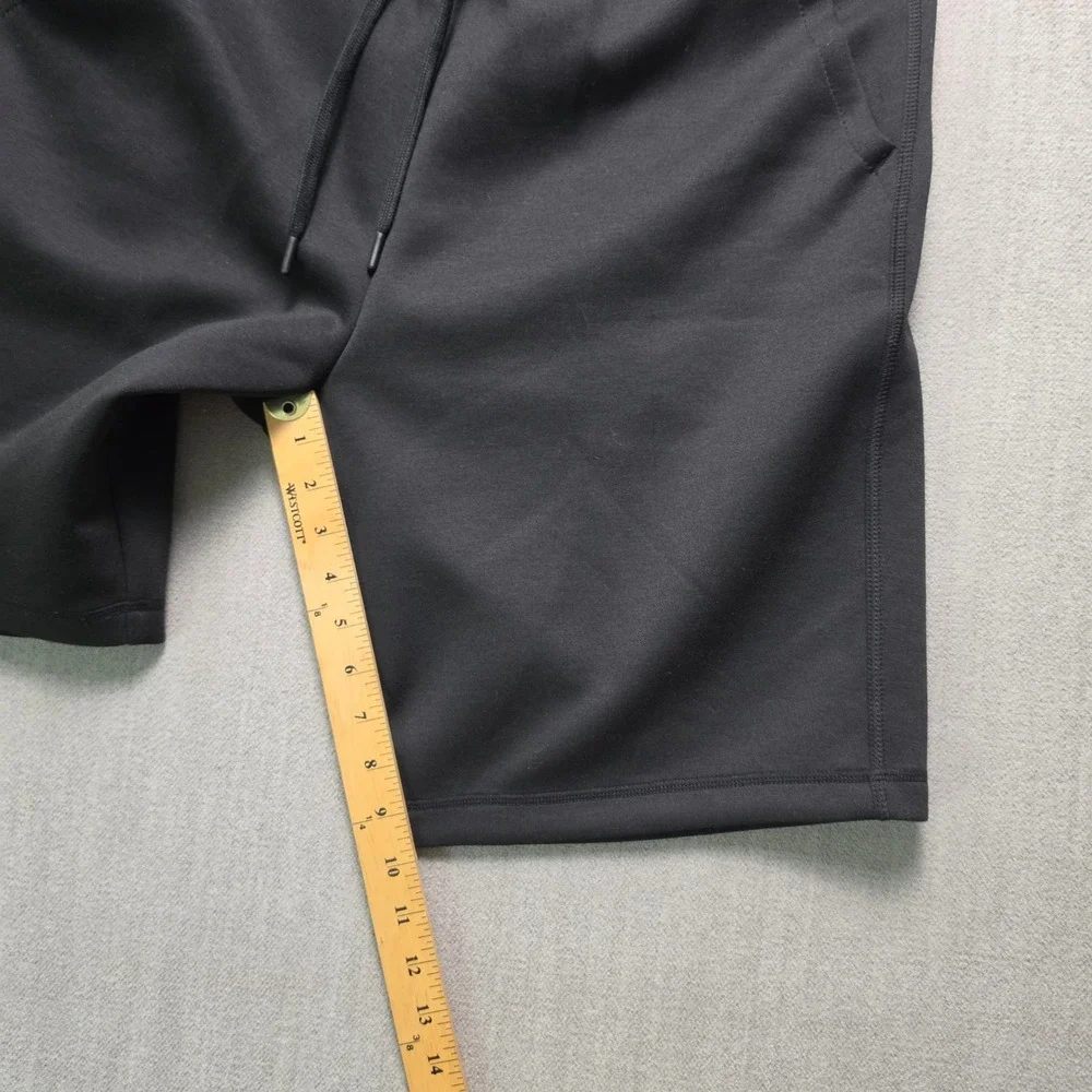 32 Degrees Tech Fleece Shorts Mens L Black Drawstring Lounge Gym Athleisure